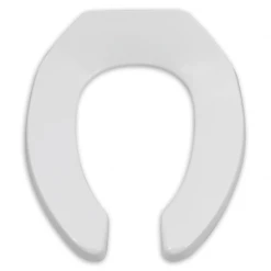 American Standard Elongated Open-Front Toilet Seat with Matching Hinges