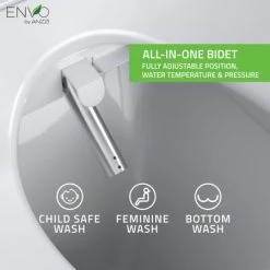 Anzzi Lunar Elongated Electric Soft Close Bidet Seat -Toilet Seats Shop anzzi tl azeb105 in 90