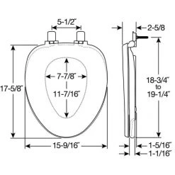 Bemis TruComfort™ Elongated Closed-Front Toilet Seat and Lid with Soft Close and Quick Release -Toilet Seats Shop bemis 1870fz alternate image 41