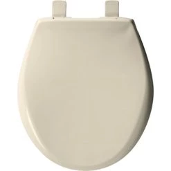 Bemis Affinity™ Round Closed Front Toilet Seat with Soft Close -Toilet Seats Shop bemis 200e4 almond top view 9
