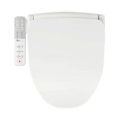 BioBidet Slim Elongated Bidet Toilet Seat with Self-Cleaning Nozzle, Nightlight and Fusion Warm Water Technology