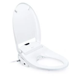 Brondell Swash Round Bidet Seat with Wireless Remote, Warm Air Dryer and Nightlight Technology 12 Brondell Swash Round Bidet Seat with Wireless Remote, Warm Air Dryer and Nightlight Technology -Toilet Seats Shop brondell s1400 r side view 3