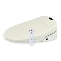 Brondell Swash Round Bidet Seat with Wireless Remote, Warm Air Dryer and Nightlight Technology