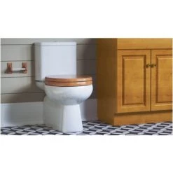 Design House Round Wooden Toilet Seat with Closed Front and Metal Hinges -Toilet Seats Shop design house 561241 alternate image 2486