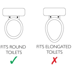 Design House Round Wooden Toilet Seat with Closed Front and Metal Hinges -Toilet Seats Shop design house 561241 alternate image 2488