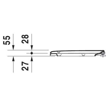 Duravit D-Code Elongated Closed-Front Toilet Seat with Soft Close 7 Duravit D-Code Elongated Closed-Front Toilet Seat with Soft Close - Image 5