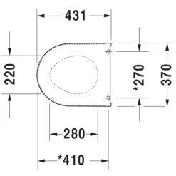 Duravit Darling New Elongated Closed-Front Toilet Seat with Soft Close -Toilet Seats Shop duravit 2 0069890000 duravit td wcs 006989d 85128 557