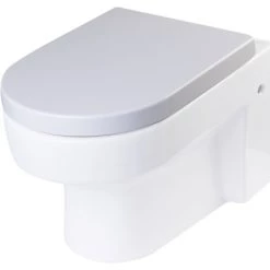 Eago Elongated Closed-Front Toilet Seat with Soft Close Hinges