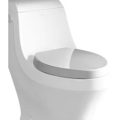 Eago Elongated Closed-Front Toilet Seat with Soft Close Hinges