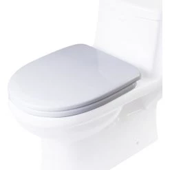 Eago Elongated Closed-Front Toilet Seat with Soft Close Hinges
