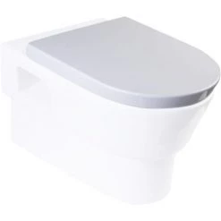 Eago Elongated Closed-Front Toilet Seat with Soft Close Hinges