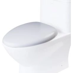 Eago Elongated Closed-Front Toilet Seat with Soft Close Hinges