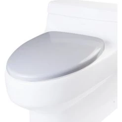 Eago Elongated Closed-Front Toilet Seat with Soft Close Hinges
