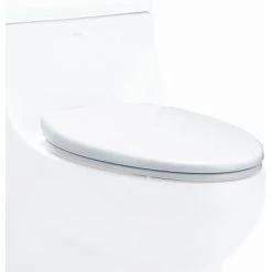 Eago Elongated Closed-Front Toilet Seat with Soft Close Hinges