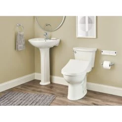 Inax Advanced Clean Elongated Heated Bidet Seat with Remote Control Operation and Slow Close Hinges -Toilet Seats Shop inax 8012a70grc lifestyle image 12