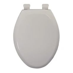 Jones Stephens Elongated Closed-Front Toilet Seat with Soft Close Slow-Close Adjustable QuicKlean® Hinge