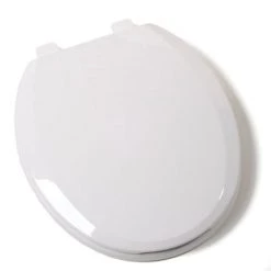 Jones Stephens Round Closed-Front Toilet Seat with Soft Close Slow-Close Adjustable QuicKlean® Hinge