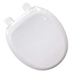 Jones Stephens Round Closed-Front Toilet Seat with Soft Close Slow-Close Adjustable QuicKlean® Hinge