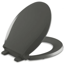 Kohler Cachet Q3 Round Closed-Front Toilet Seat with Quiet-Close Technology, Quick-Attach Hinges and Grip-Tight Bumpers