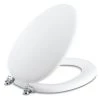 Kohler Kathryn Elongated Closed-Front Toilet Seat with Polished Chrome Hinges -Toilet Seats Shop kohler 4701 cp