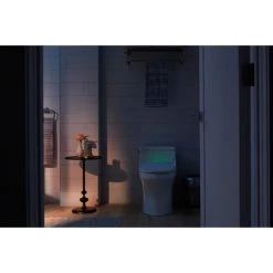 Kohler PureWarmth Round Closed-Front Heated Toilet Seat with Soft Close Lid, Quick Release, and Night Light -Toilet Seats Shop kohler k 10515 alternate view 6
