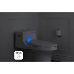 Kohler PureWarmth Round Closed-Front Heated Toilet Seat with Soft Close Lid, Quick Release, and Night Light -Toilet Seats Shop kohler k 10515 alternate view 8
