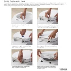 Kohler Border Round Closed-Front Toilet Seat with Soft Close and Quick Release -Toilet Seats Shop kohler k 24494 a alternate view 126