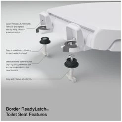 Kohler Border Elongated Closed-Front Toilet Seat with Soft Close and Quick Release -Toilet Seats Shop kohler k 24495 a alternate view 133