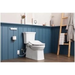 Kohler C3-430 Elongated Closed Front Bidet Seat with Heated Seat, Quiet-Close Lid, Quiet-Release Hinges, and LED Lighting -Toilet Seats Shop kohler k 27142 cr alternate view 30