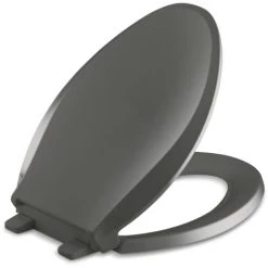 Kohler Cachet Q3 Elongated Closed-Front Toilet Seat with Quiet-Close Technology, Quick-Attach Hinges and Grip-Tight Bumpers
