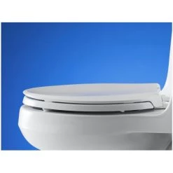 Kohler Cachet Q3 Elongated Closed-Front Toilet Seat with Quiet-Close Technology, Quick-Attach Hinges and Grip-Tight Bumpers -Toilet Seats Shop kohler k 4636 side view 44