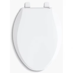 Kohler Cachet Q3 Elongated Closed-Front Toilet Seat with Quiet-Close Technology, Quick-Attach Hinges and Grip-Tight Bumpers -Toilet Seats Shop kohler k 4636 top view 43
