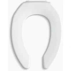 Kohler Lustra Elongated Open-Front Toilet Seat with Check Hinge -Toilet Seats Shop kohler k 4670 c top view 46