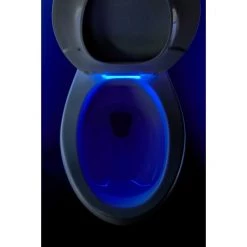 Kohler Cachet Elongated Closed Front Toilet Seat with Nightlight, Quiet-Close, and Grip-Tight -Toilet Seats Shop kohler k 75796 top application view with seat open 26