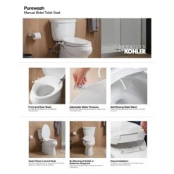 Kohler Purewash Elongated Soft Close Bidet Seat -Toilet Seats Shop kohler k 98804 cp alternate image 59