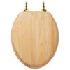 Signature Hardware Luxury Light Oak Toilet Seat Standard Hinges - Elongated Bowl -Toilet Seats Shop signature hardware 153865 8078424