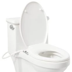 Signature Hardware Eubanks Elongated Bidet Seat -Toilet Seats Shop signature hardware 436886 open lid 11